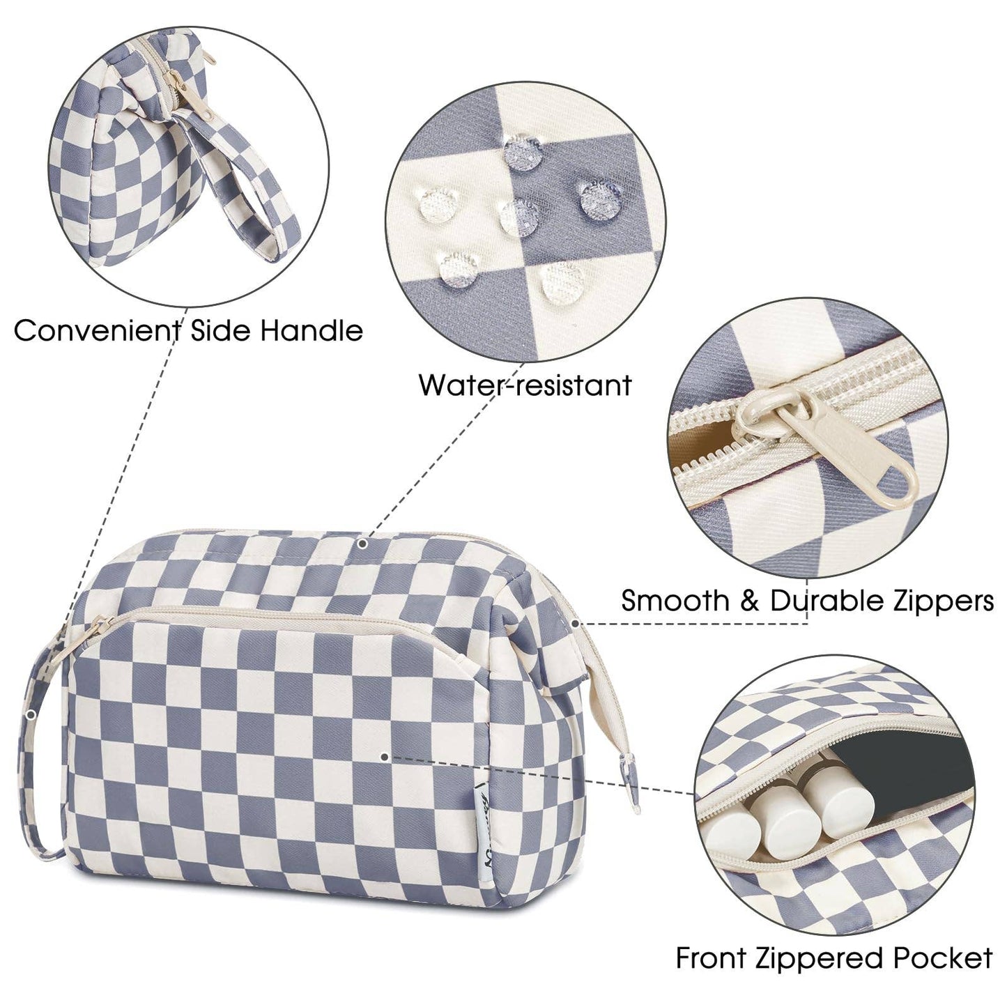 Checkered Toiletry Bag