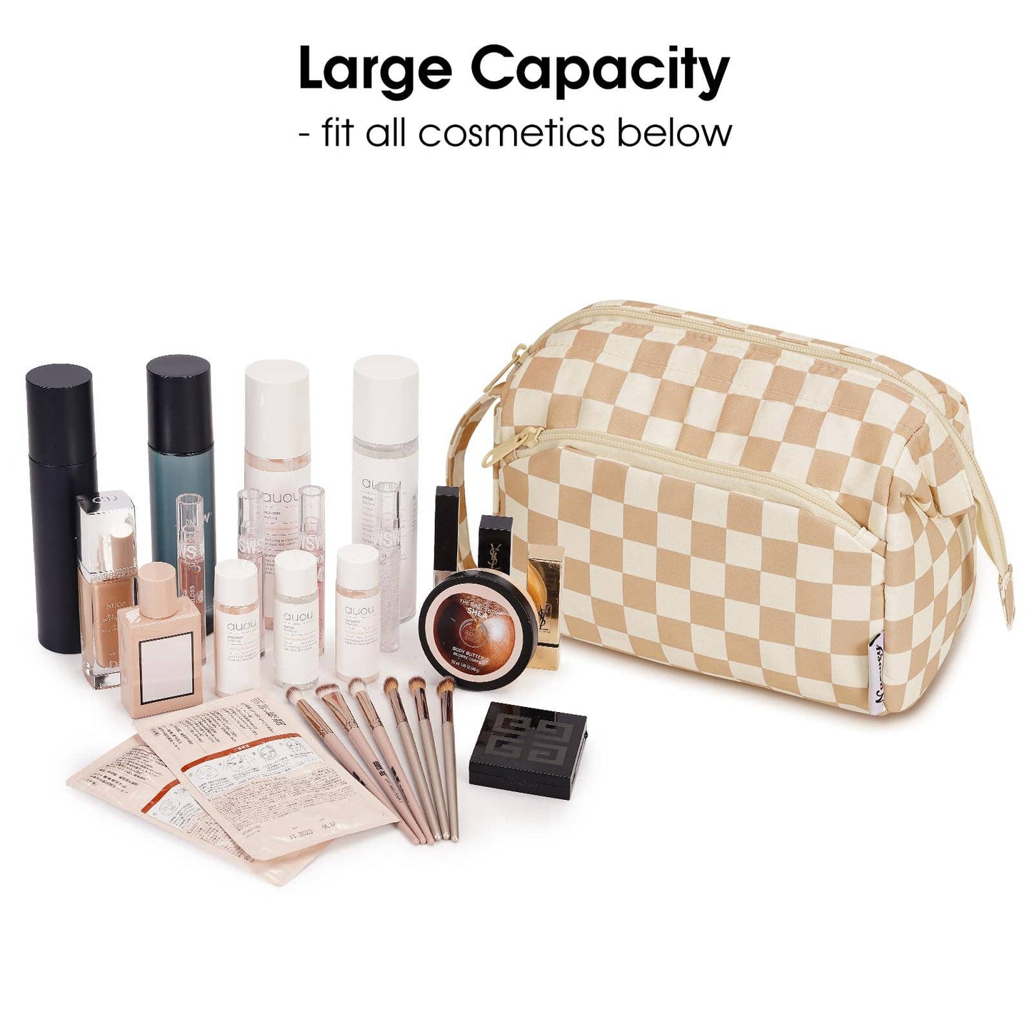 Checkered Toiletry Bag