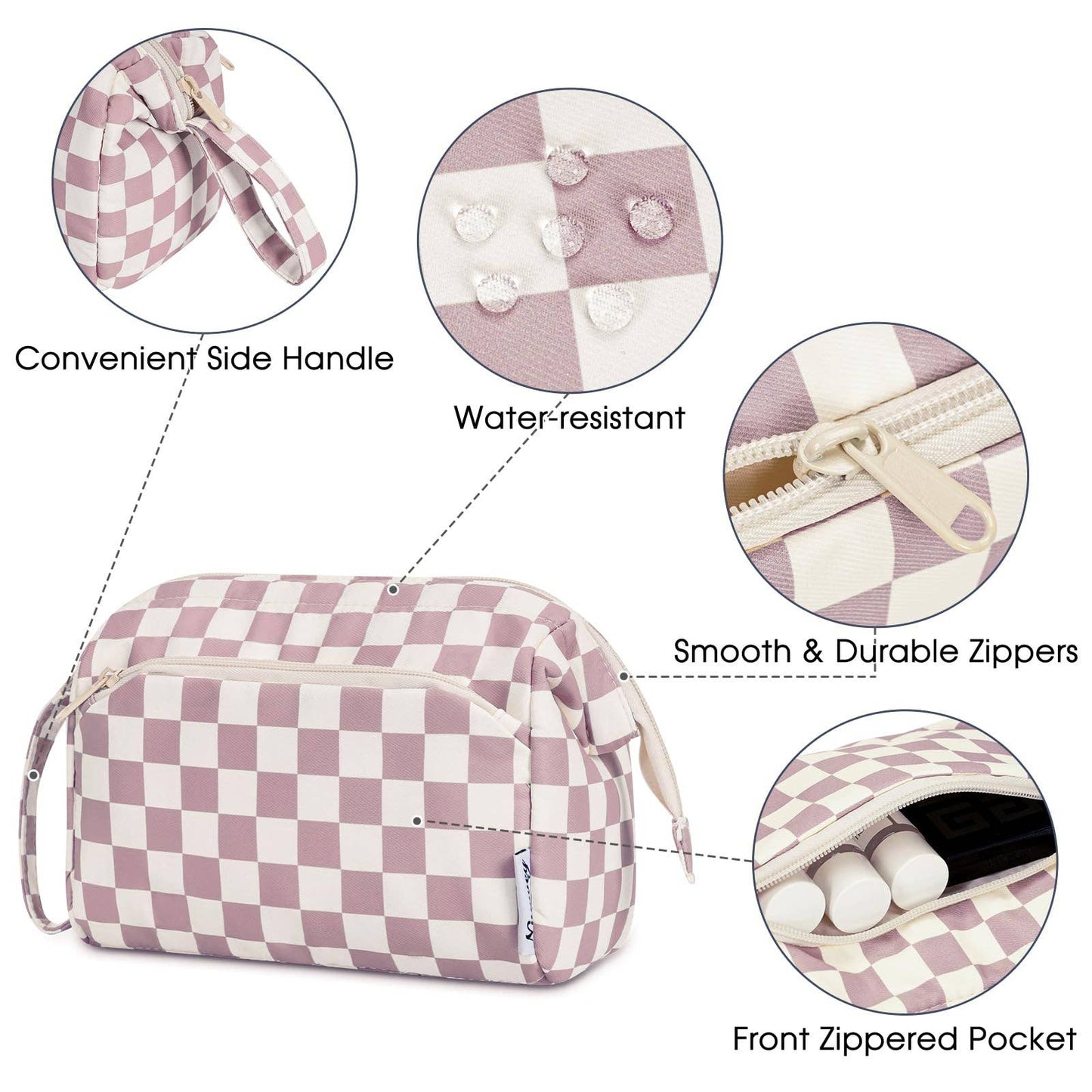 Checkered Toiletry Bag