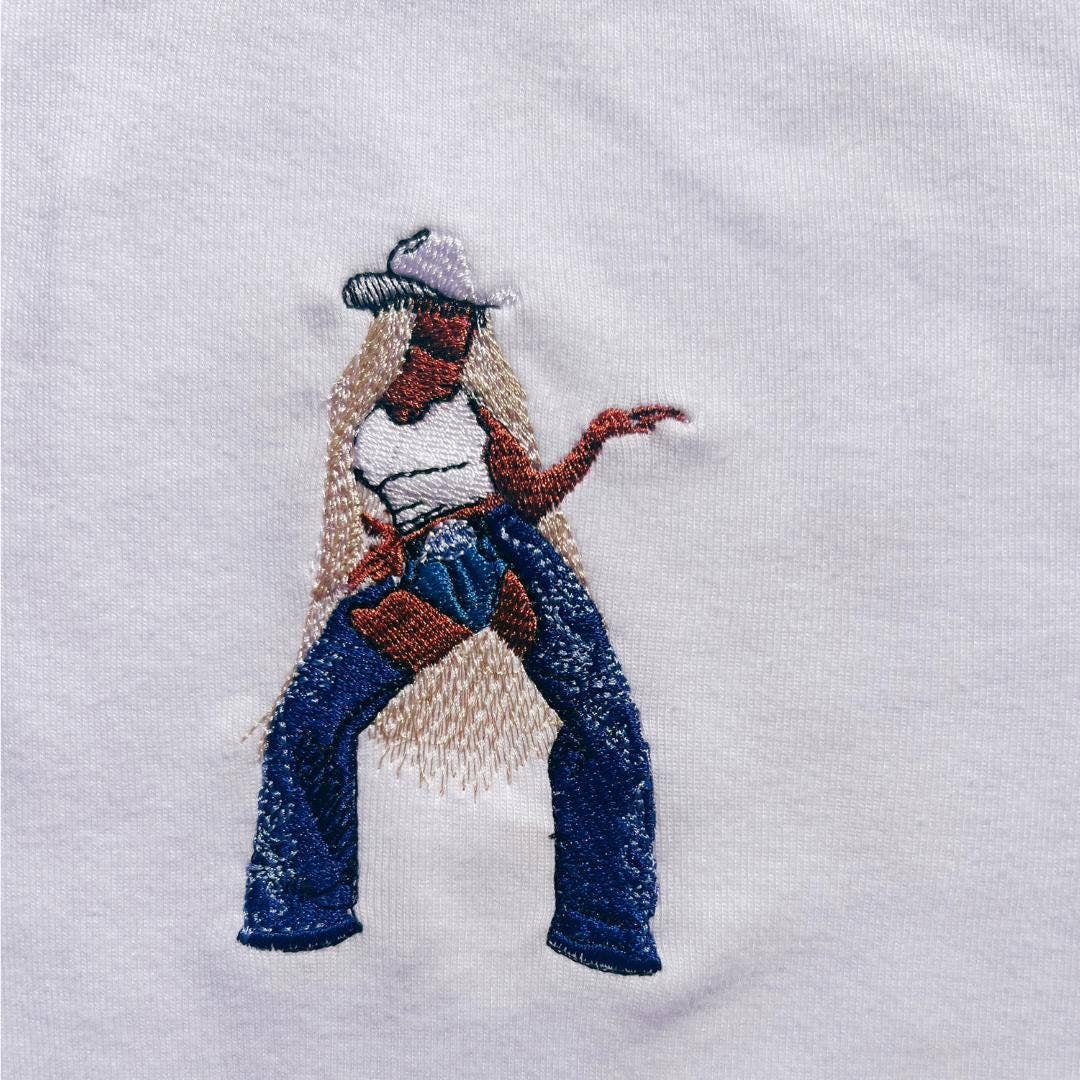Cowboy Chic Beyoncé Inspired Baby Tee with Custom Embroidery