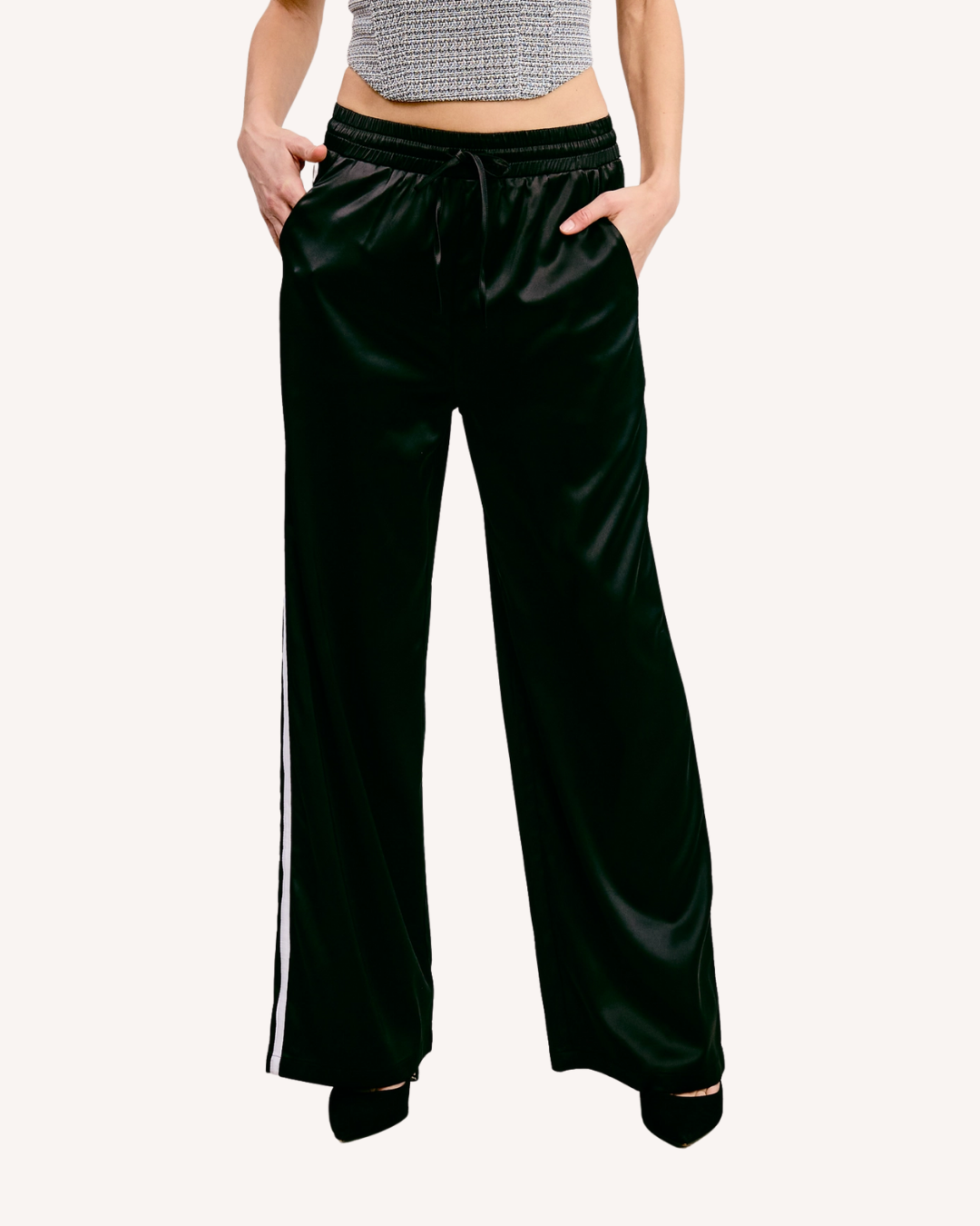 Satin Track Pants