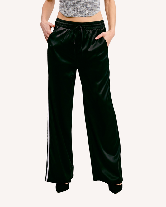 Satin Track Pants