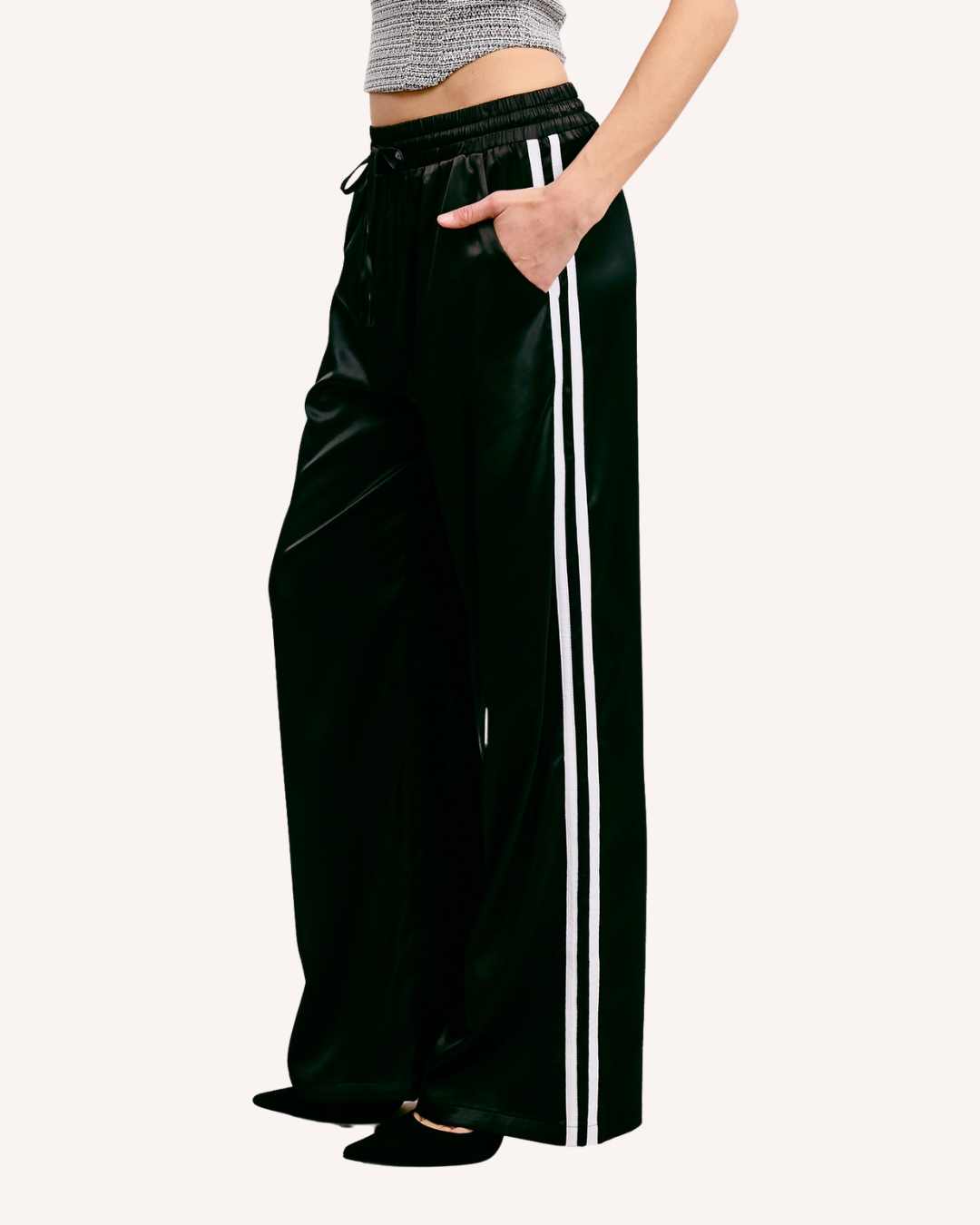 Satin Track Pants