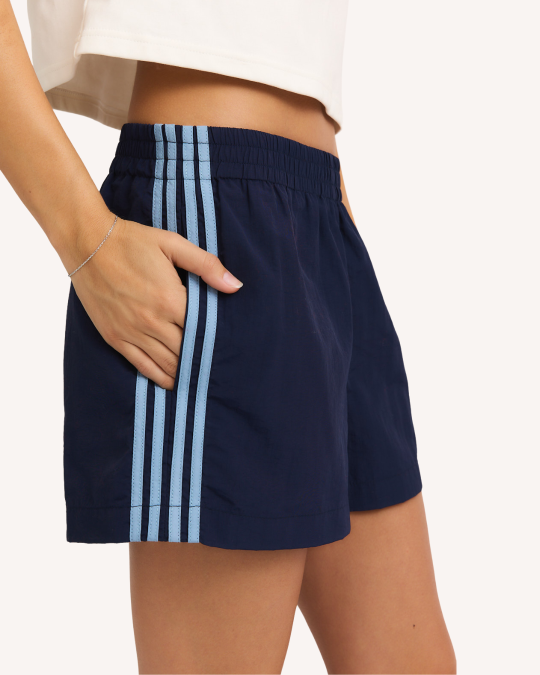 Striped Nylon Shorts