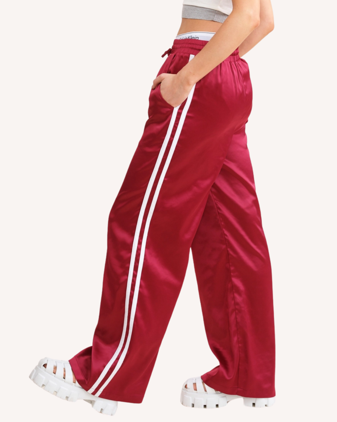 Satin Track Pants