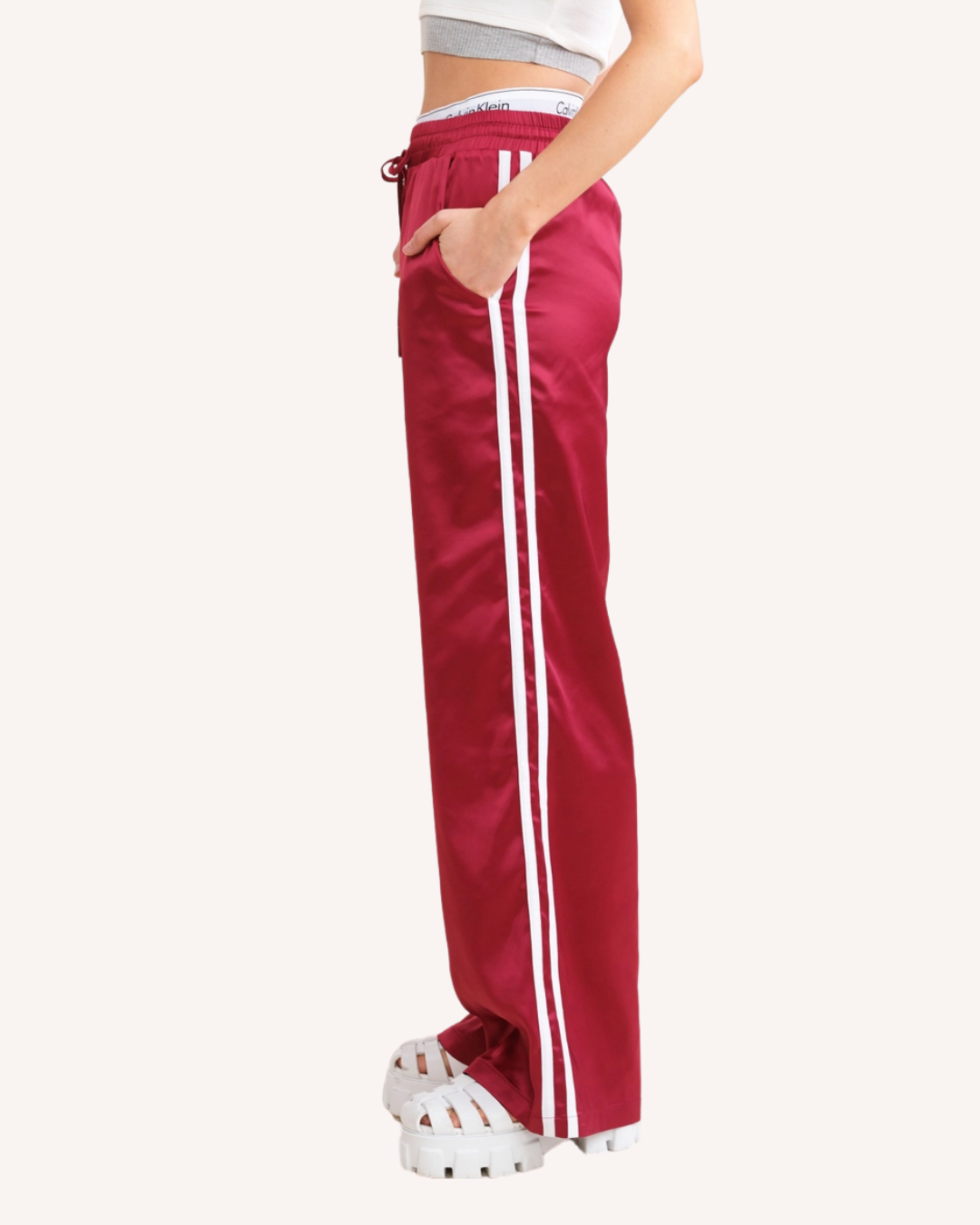 Satin Track Pants