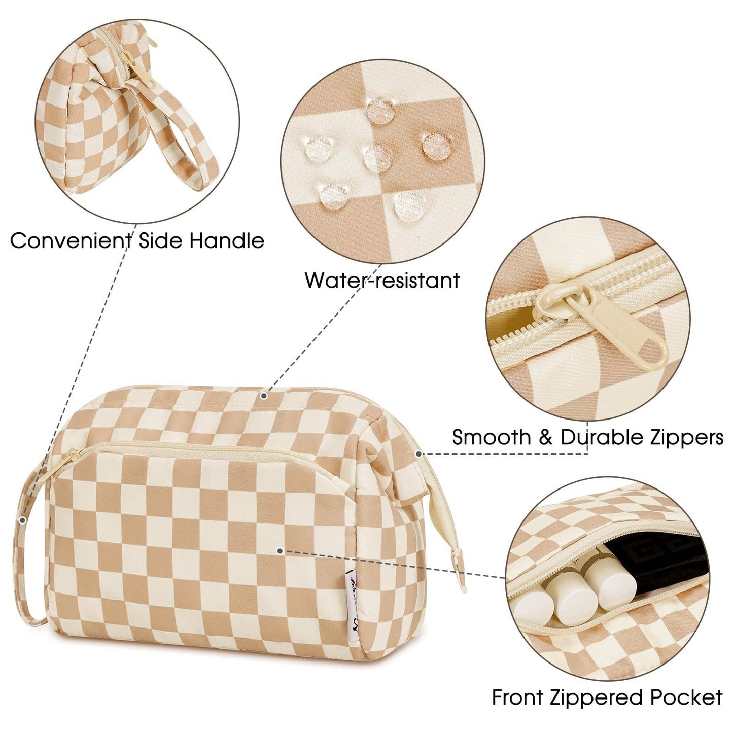 Checkered Toiletry Bag