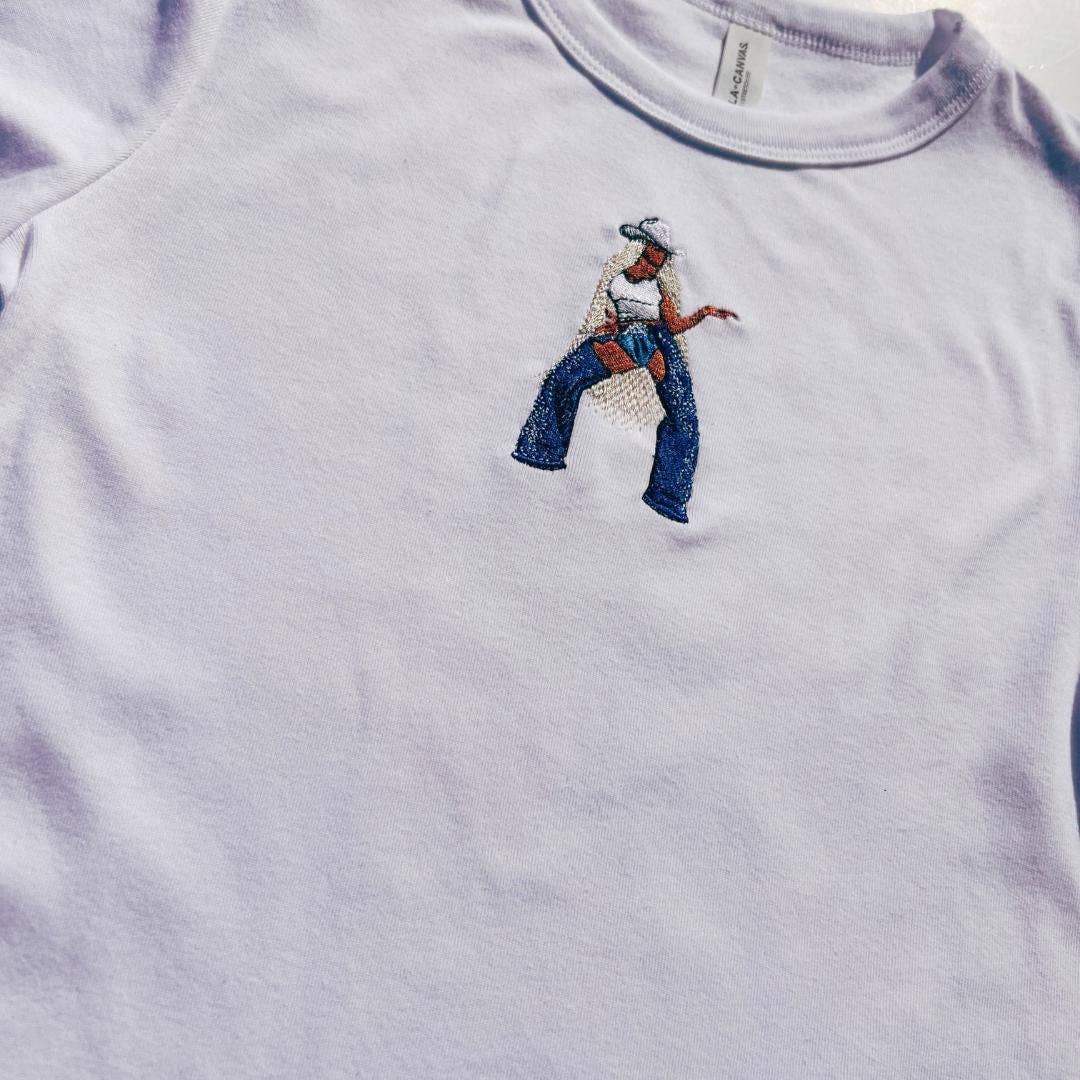 Cowboy Chic Beyoncé Inspired Baby Tee with Custom Embroidery