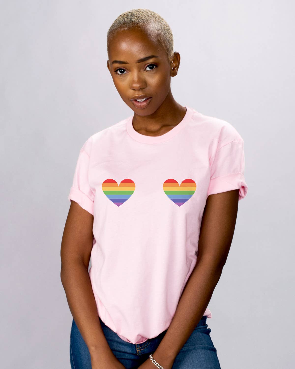 Rainbow Heart Boobs Shirt