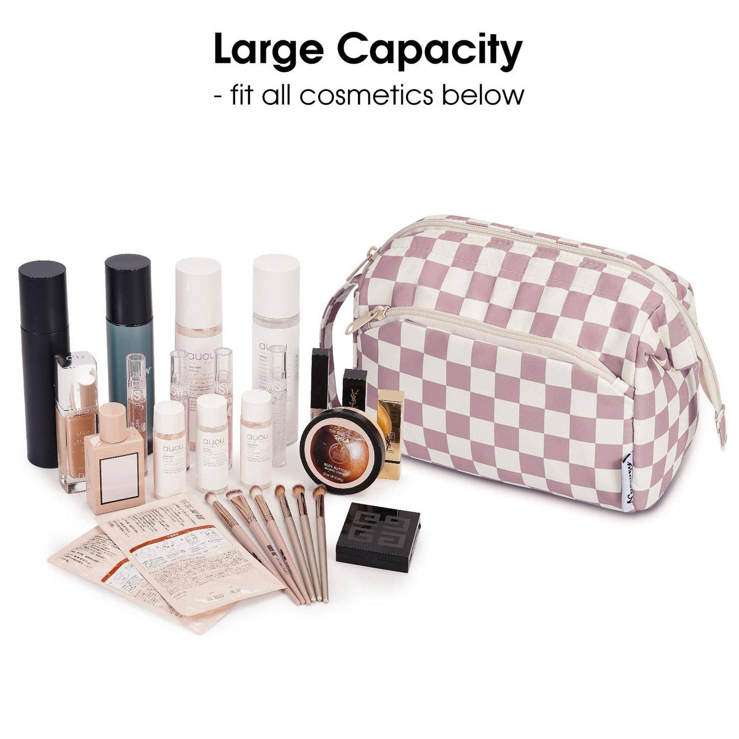 Checkered Toiletry Bag