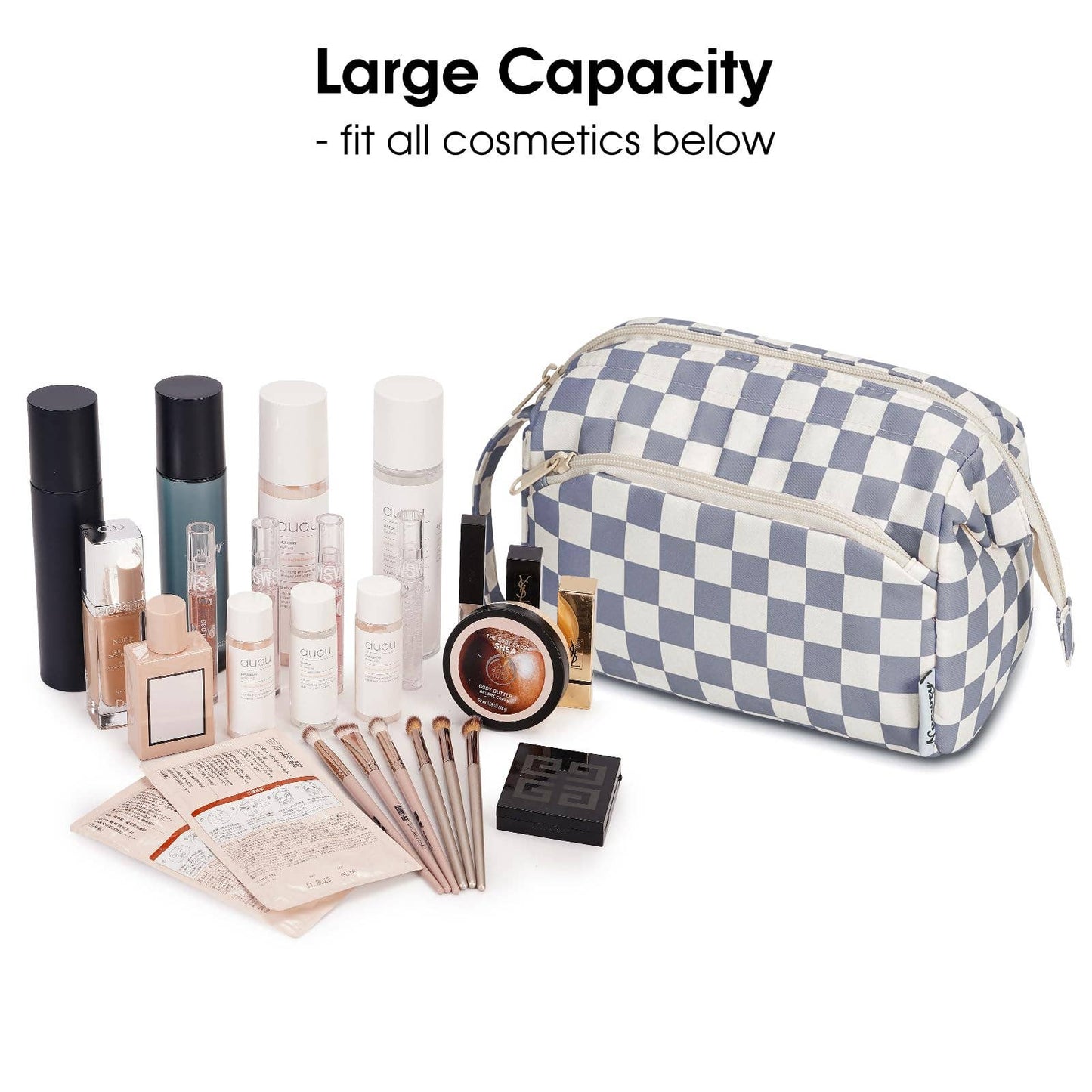 Checkered Toiletry Bag